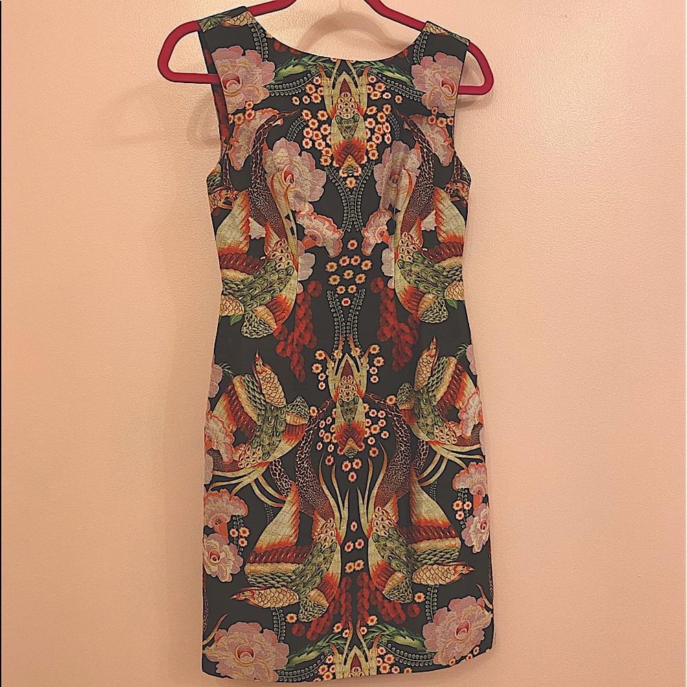 Patterned Anthropologie dress